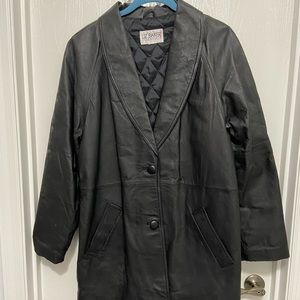 Liz Baker Black Leather Coat